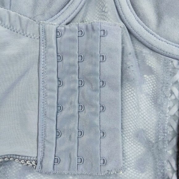 Victorias Secret Floral Lace Bustier 34B Lavender Pastel Feminine Romantic Sweet - Picture 4 of 7